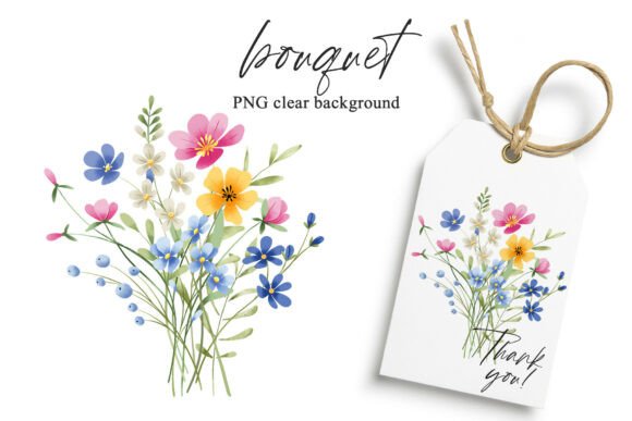 Download Watercolor Flowers Clipart Bouquet, PNG. - Flowers Collection