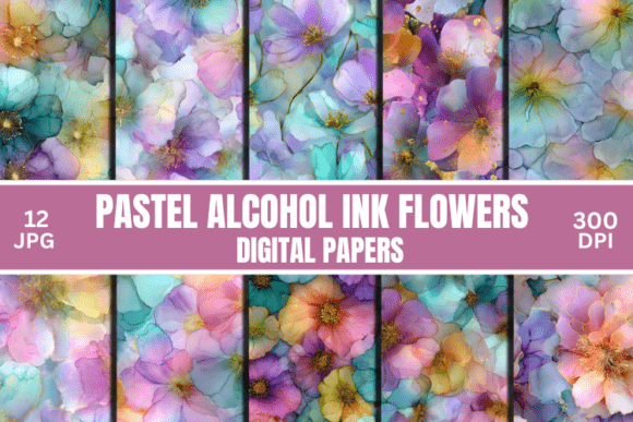 Download Pastel Alcohol Ink Flowers Backgrounds - Flowers Collection