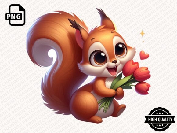 Download Cute Animal with Flowers Clipart PNG - Flowers Collection