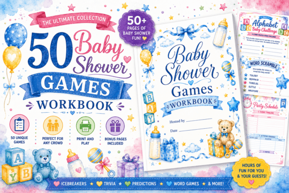 Download Baby Shower Games Workbook - Game Collection