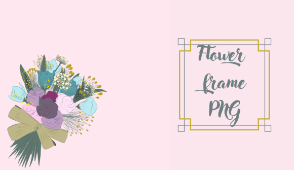 Download Square Frame Bouquet of Flowers PNG - Flowers Collection