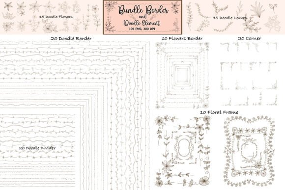 Download A Bundle Border and Decorations, 105 PNG - Decorations Collection